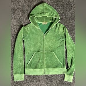 Vintage Y2K Rare Pre 2006 Juicy Couture - Terry Cloth Tracksuit - Green LARGE